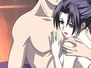 Anime MILF ottiene culo stretto inchiodato pecorina