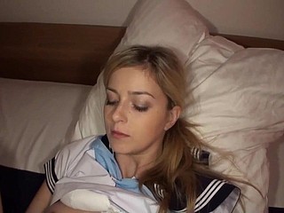 interracial AMWF Abigaile Johnson send off el tipo asiático